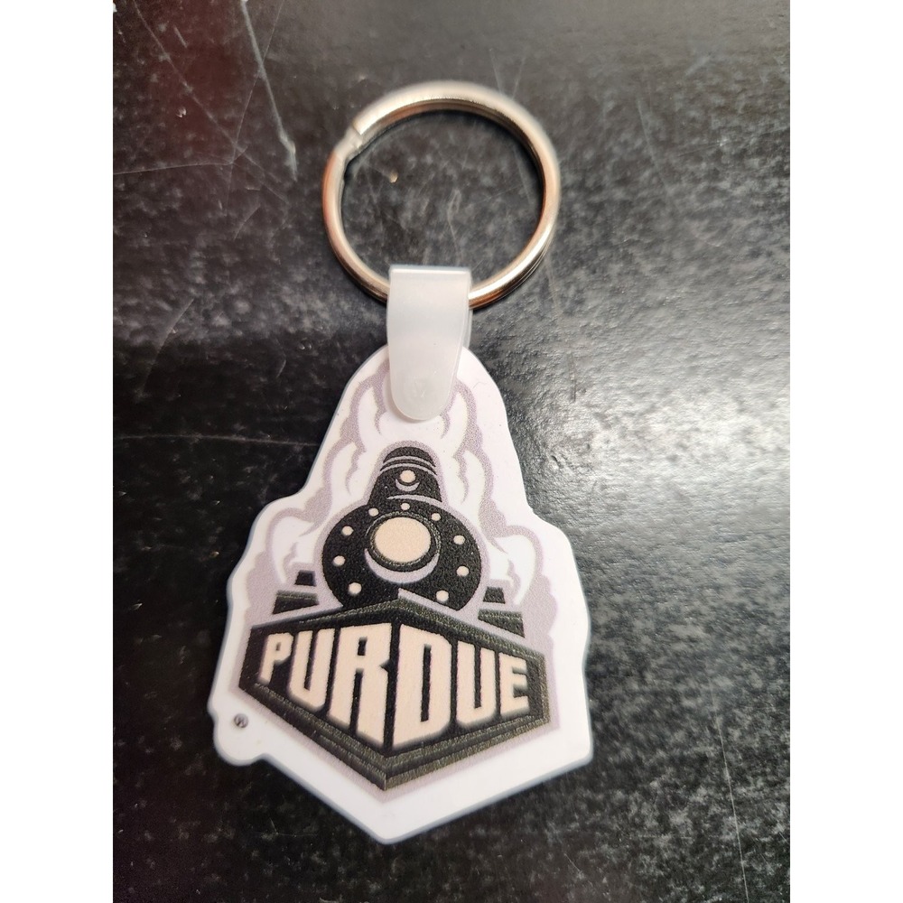 Purdue Boilermakers Train Logo Keychain NCAA Fan Apparel White Black
